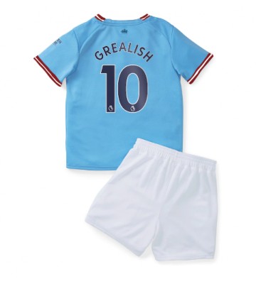 Manchester City Jack Grealish #10 Hjemmedraktsett Barn 2022-23 Kortermet (+ Korte bukser)